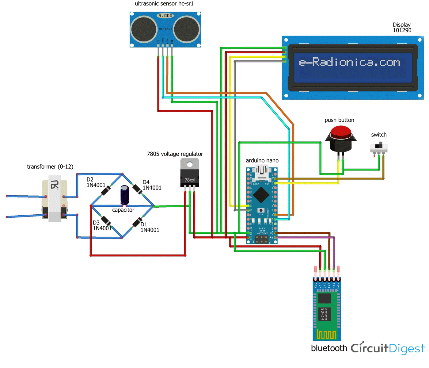 Automatic Water Level Controller Circuit Diagram