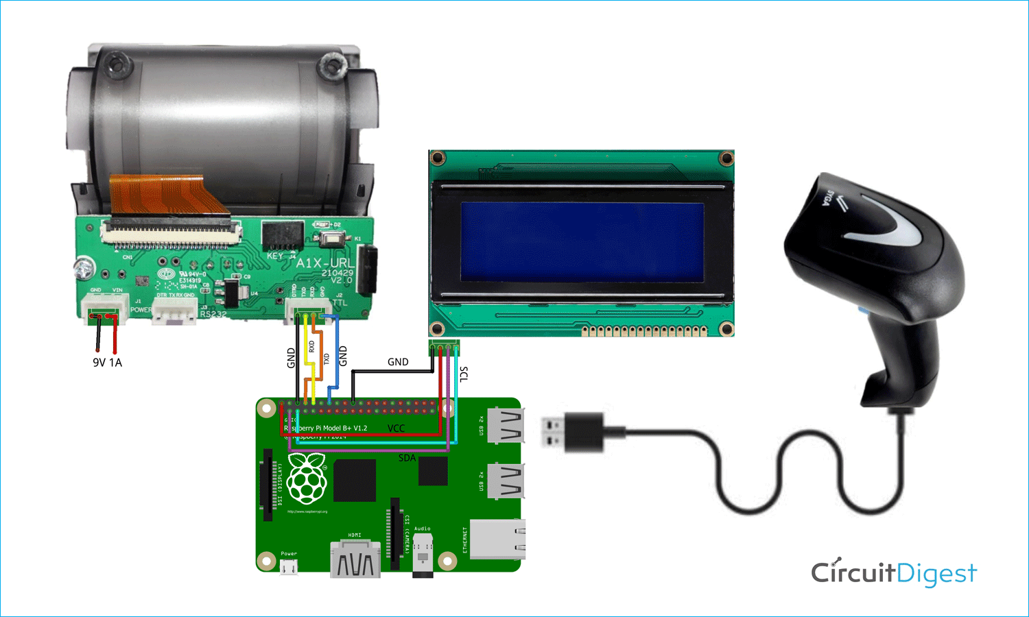 Circuit Diagram for Smart Shopping Cart