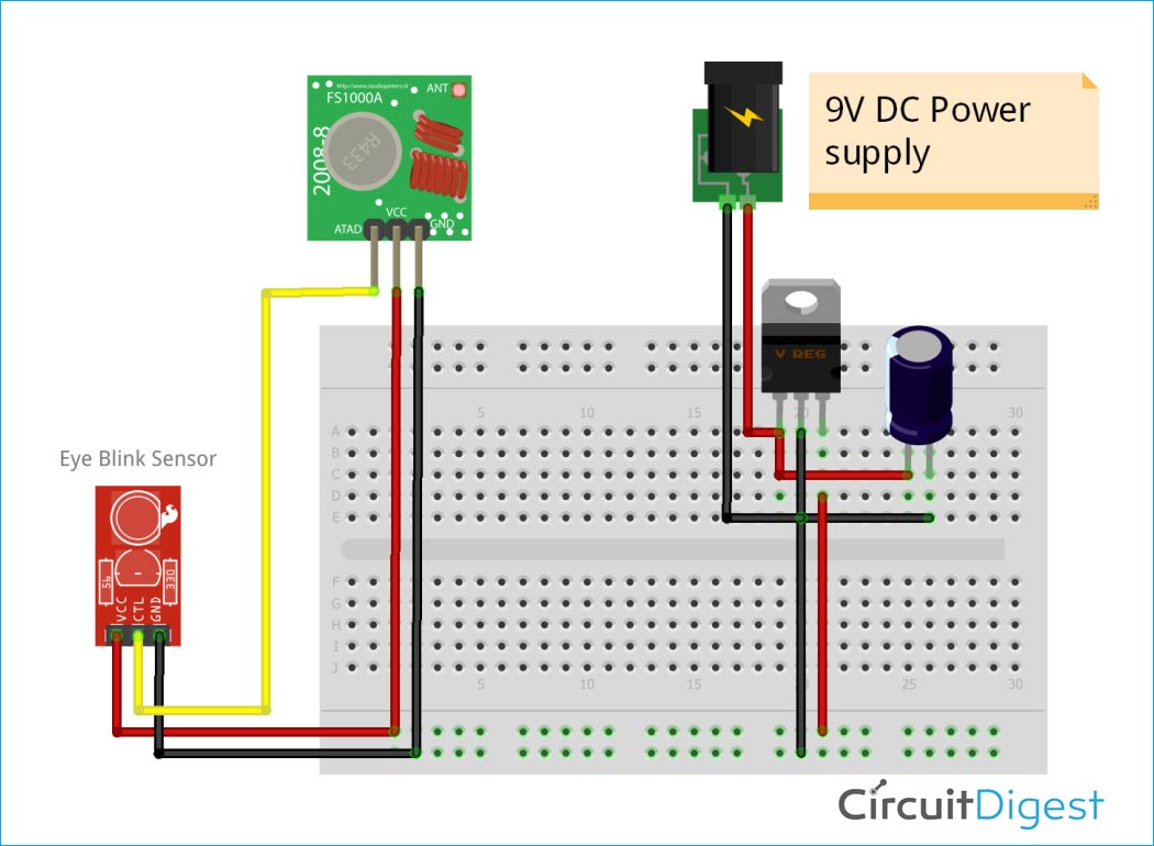 Driver Drowsiness Detector Circuit Diagram 