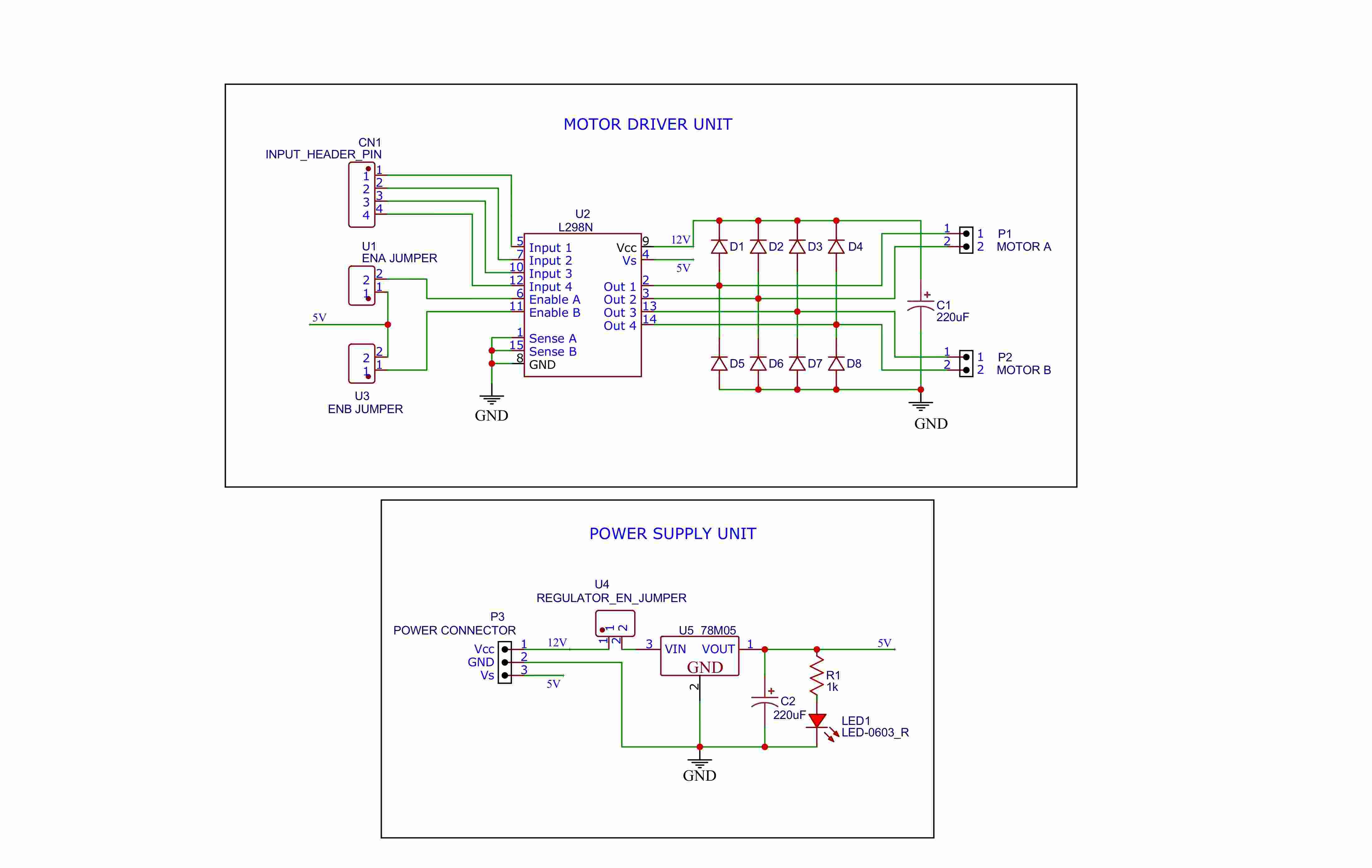 Schematics of L298N Motor Driver