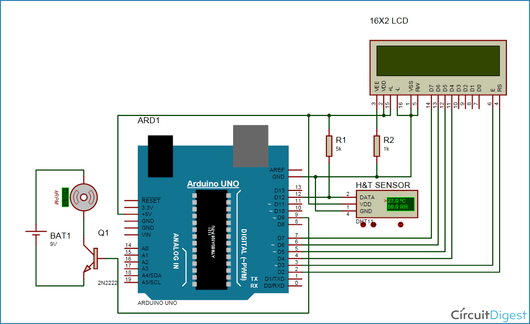 Temperature Controlled Fan Circuit Diagram