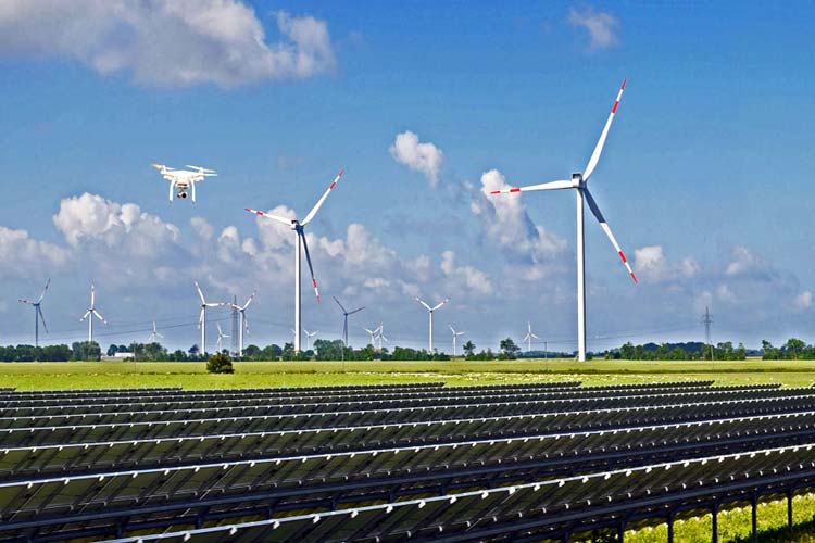 Drone Technology in Solar Power Plants 