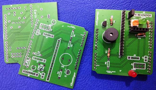 Earthquake detector arduino shield PCBs