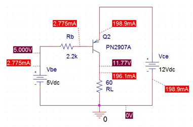 PSPICE Simulation of BJT as Switch 2