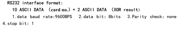 RFID RS232 Data Interface