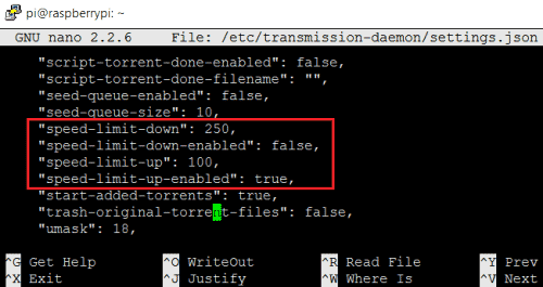 Raspberry-pi-torrent-transmission-download-upload-speed