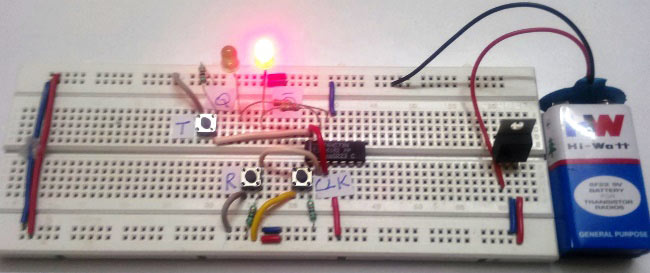 T flip-flop working state Clock low T-0,R-1, no change