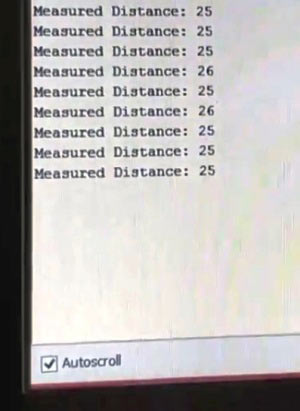 distance measurement between two ultrasonic sensor