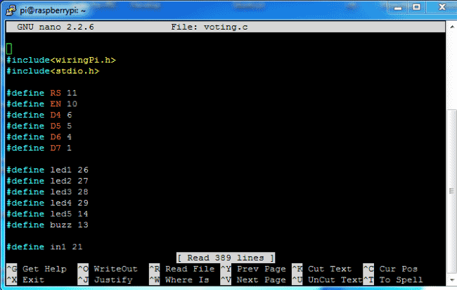 electronic voting machine code raspberrypi