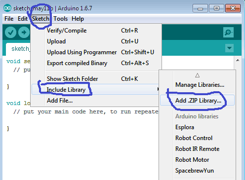 installing tft lcd library arduino 2