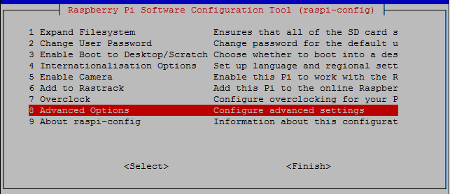 raspberry pi Bios settings