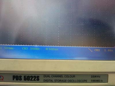 12V to 5V Buck Converter Circuit Output waveform with time frame