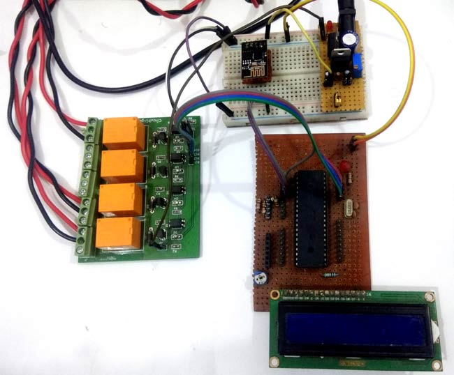 Circuit Hardware for Web Controlled Home Automation Project