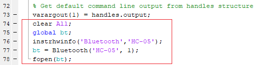 Connecting MATLAB to HC-05 for Sending-Data using MATLAB GUI