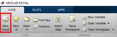 Creating New Editor script in MATLAB