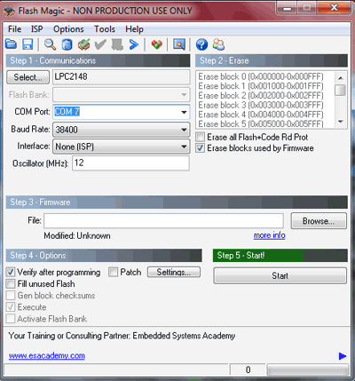 Flash the hex file to ARM7 Stick