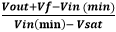 Formula for ratio of Ton and Toff