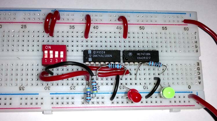 Half Adder Circuit Hardware