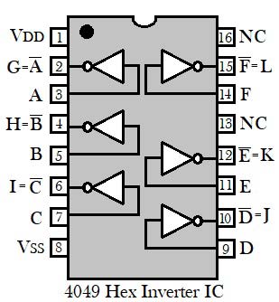 IC 4049 pin out