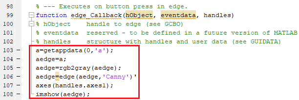 Image Processing Code for Edge Detection