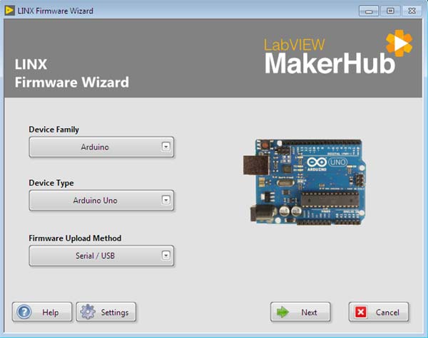 LINX firmware wizard