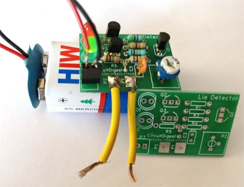 Lie Detector Circuit connections