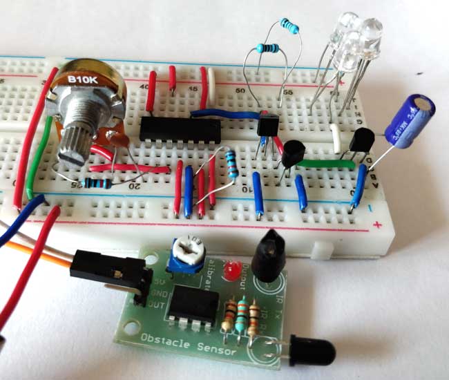 Long Range IR Transmitter Circuit in action