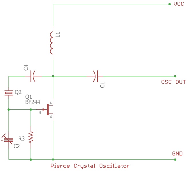 Pierce Crystal Oscillator