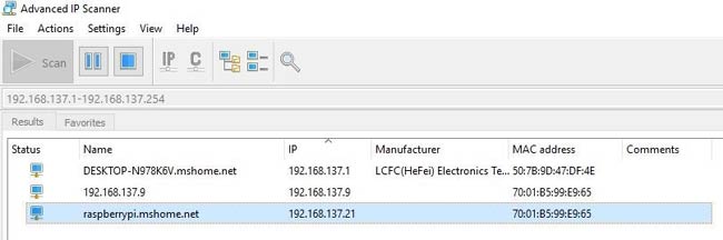 Scan Ip for Headless Setup of Raspberry pi