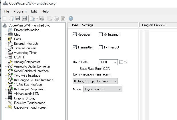 Select Transmitter an Receiver on USART