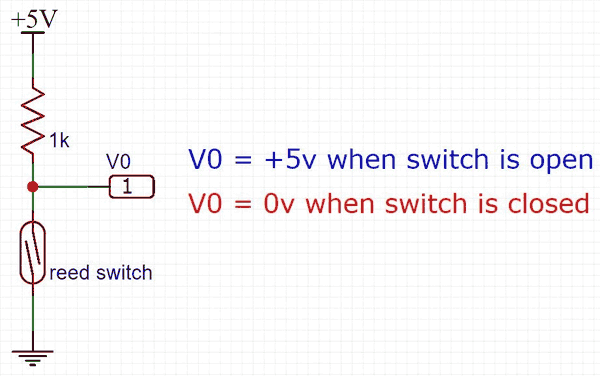 Voltgae Divider Circuit using Reed Switch