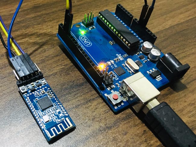 Arduino Uno HM10 BLE Module Hardware Setup