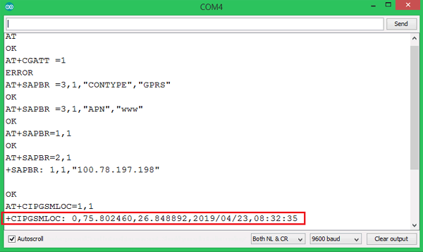 DIY Location Tracking on Serial Monitor using GSM SIM800 and Arduino