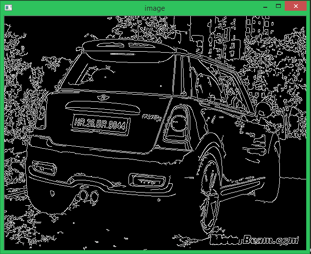 Edge Detection of Image for Raspberry Pi License Plate Reader