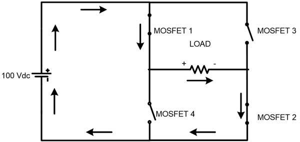 Full Bridge Inverter Upper Half Cycle Operation