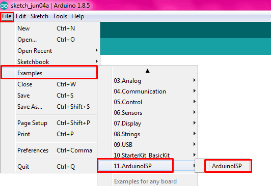 Programming ATtiny13 using Arduino