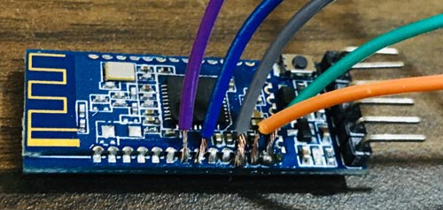 Soldered HM-10 BLE Module for Flashing