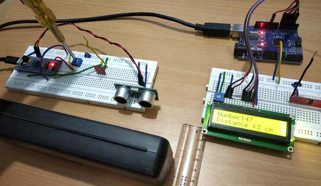 Testing 2 STM 32 based RF Transmitter and Receiver