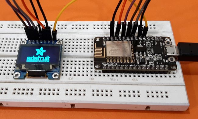 Testing OLED Display with NodeMCU ESP8266