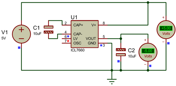 Dual 5V power supply Simulation