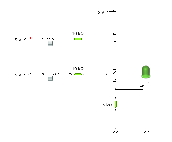 Schematic Diagram When A=0 and B=1