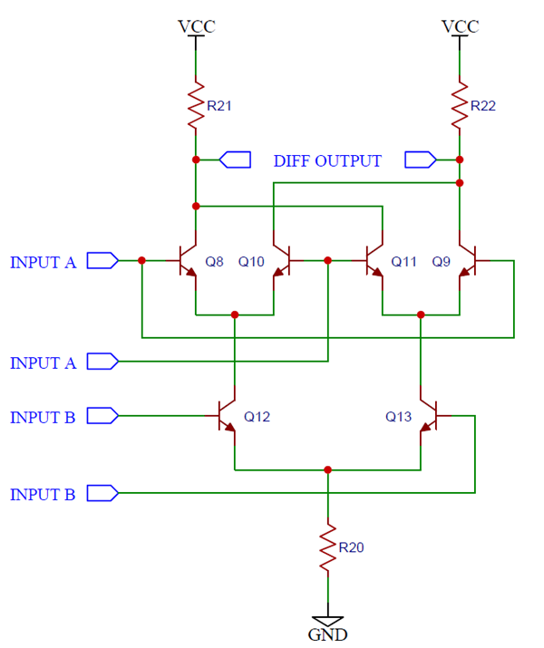 Circuit Schematic of Gilbert Cell Mixer