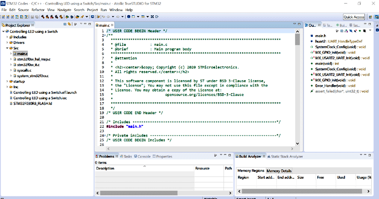 Programming STM32 Nucelo64 Development Board