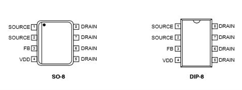 VIPer22A IC Pinout