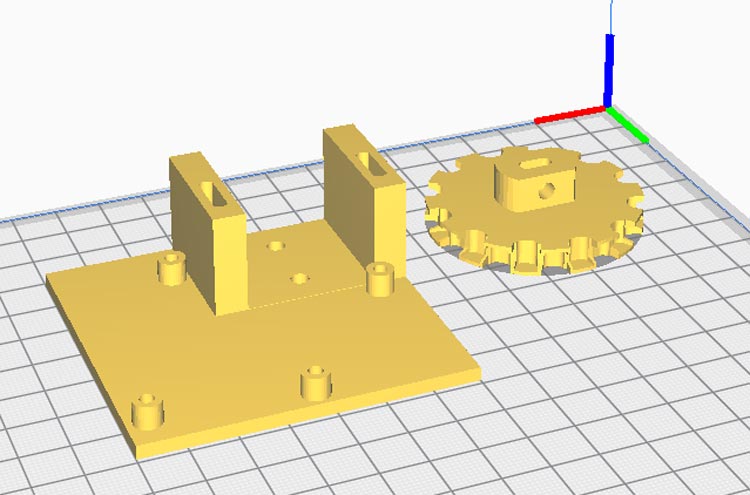 3D Printing Motor Holder and Blind Gear