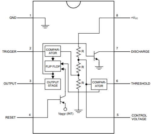 555 Timer IC Internal Circuit