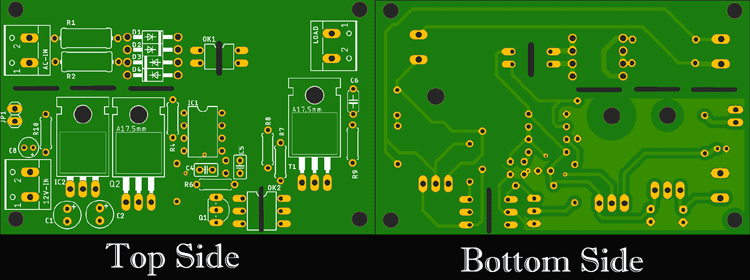 AC Phase Angle Control Circuit PCB