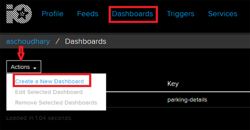 Adafruit.IO Dashboard