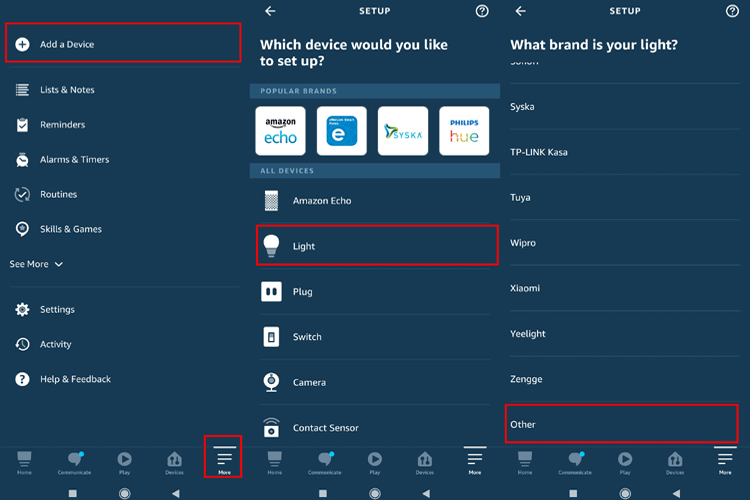 Configuring Alexa 