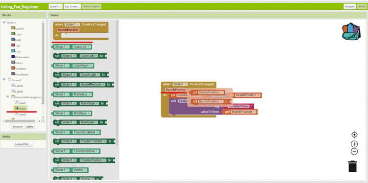 Designing Ceiling fan Regulator App